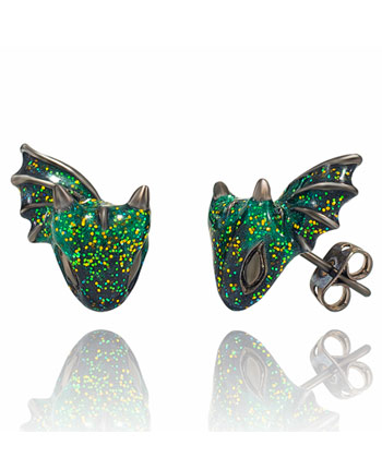 dragon stud earrings