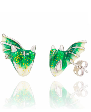 dragon stud earrings