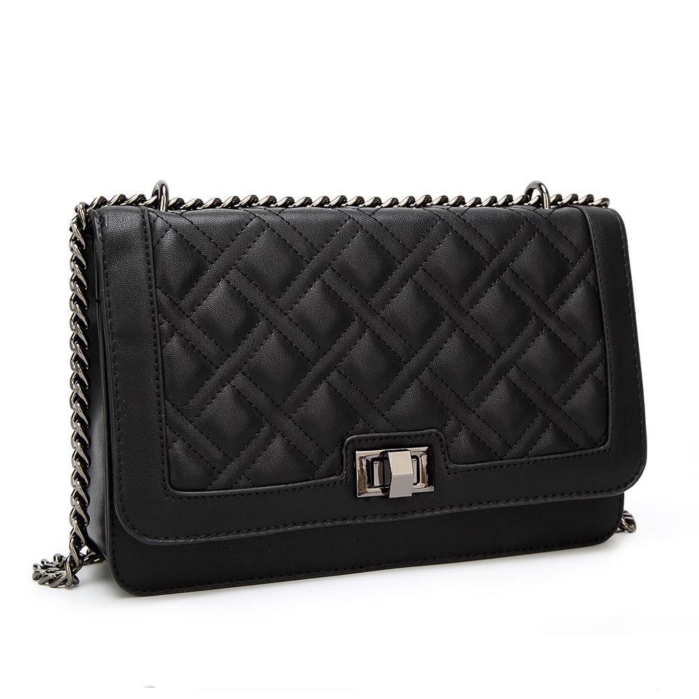 Luxury designer vegan leather quilted crossbody clutch bag